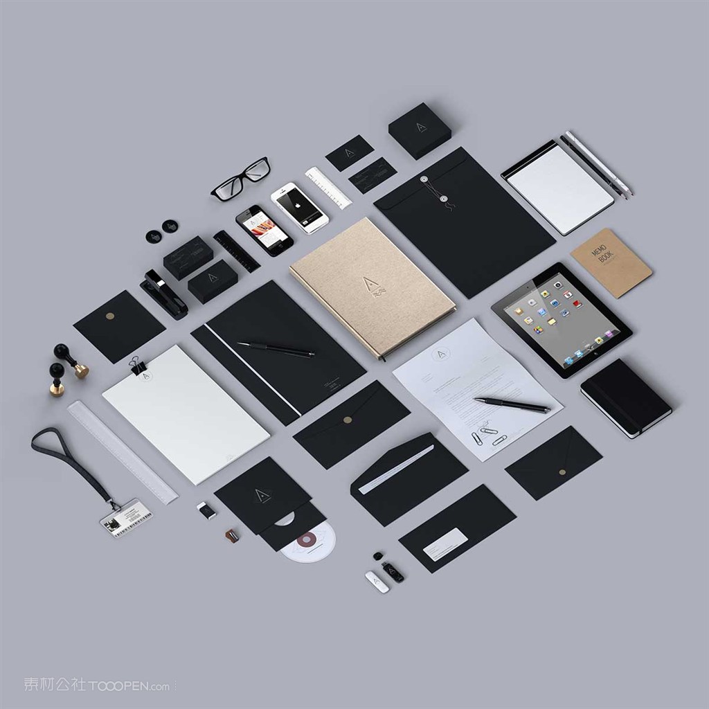 文化传播公司vi样机素材模板