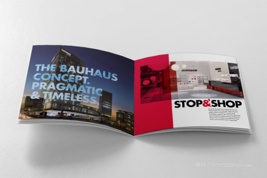 pages spread top企业画册杂志细节样机 (1)