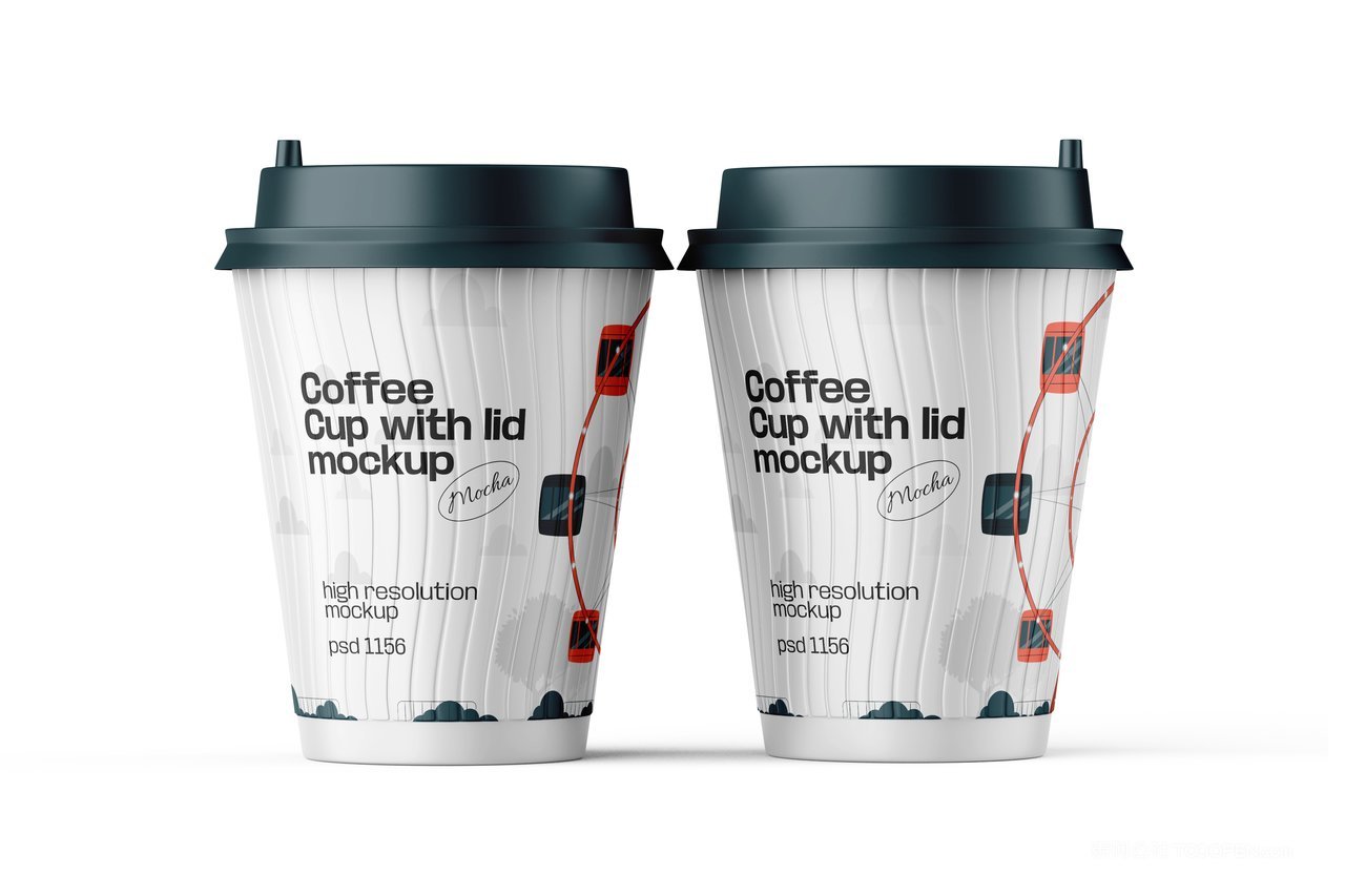 带盖咖啡杯样机