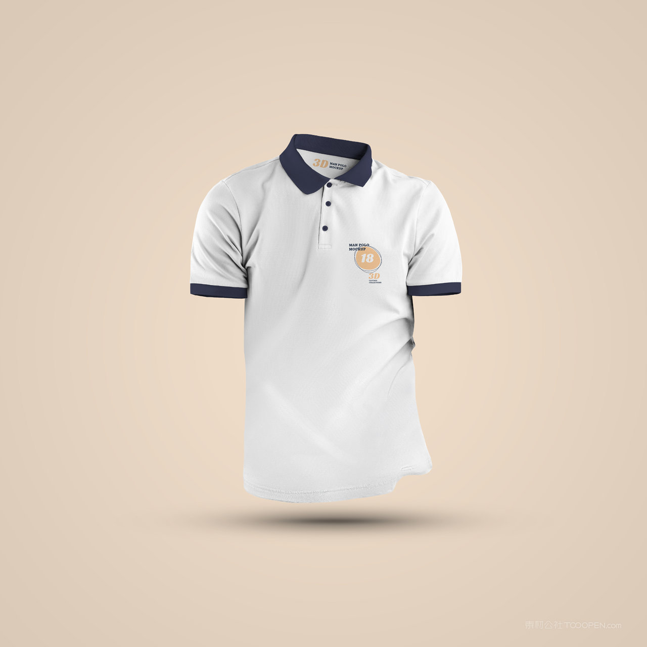 白色短袖t恤样机