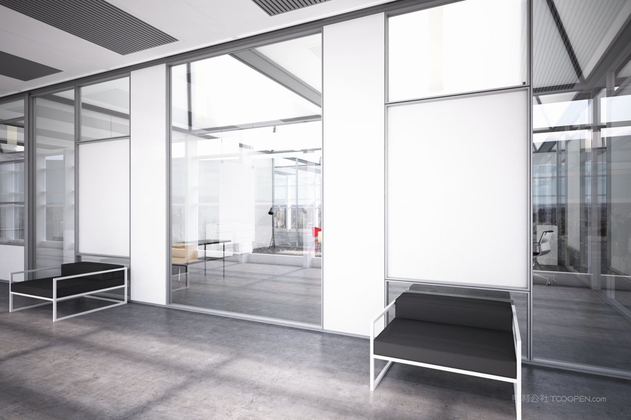 简洁办公室挂画办公环境样机 (3)