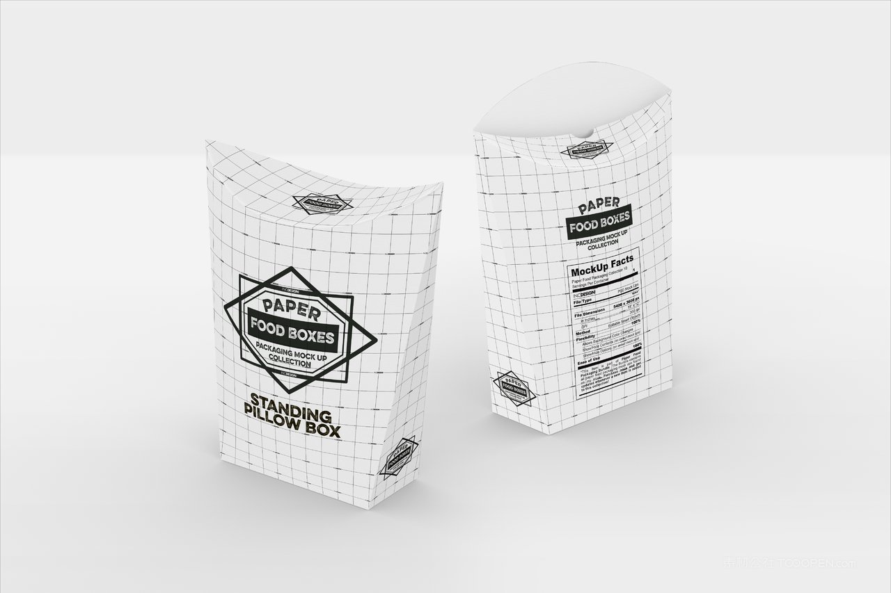 薯条烘焙店食品纸质包装贴图样机 (5)