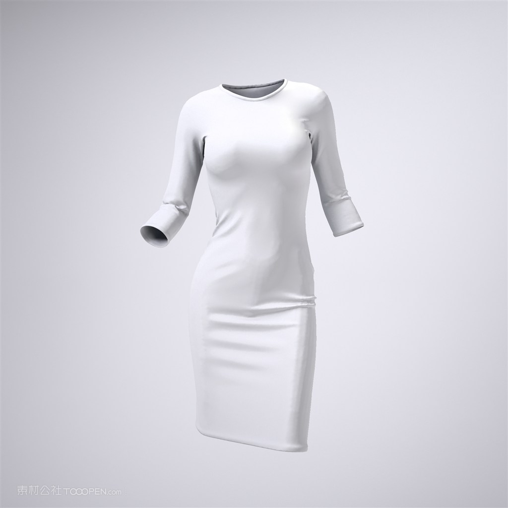 中国旗袍正面展示样机