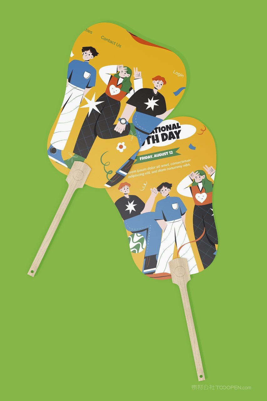 文创生活扇子品牌vi形象展示样机