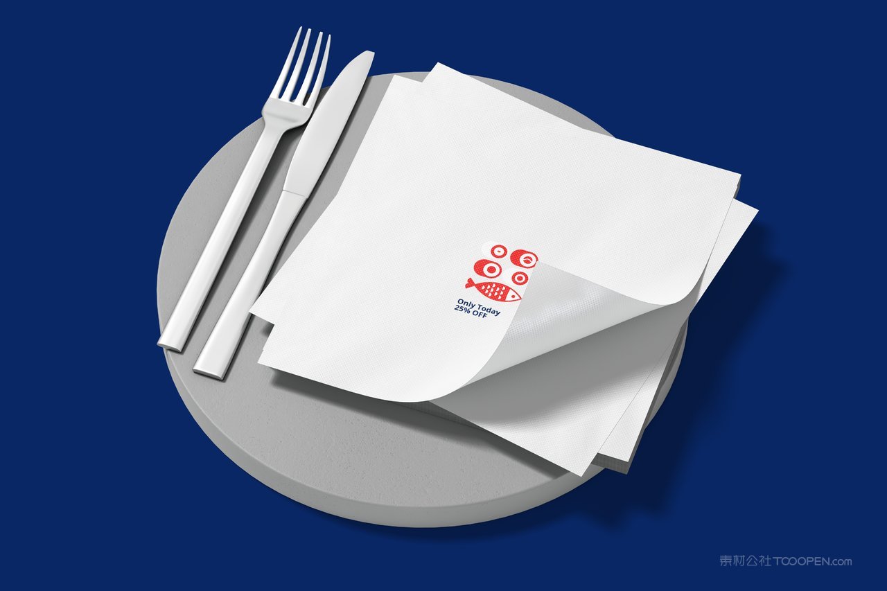 日式餐饮品牌logo展示餐巾纸样机 (26)