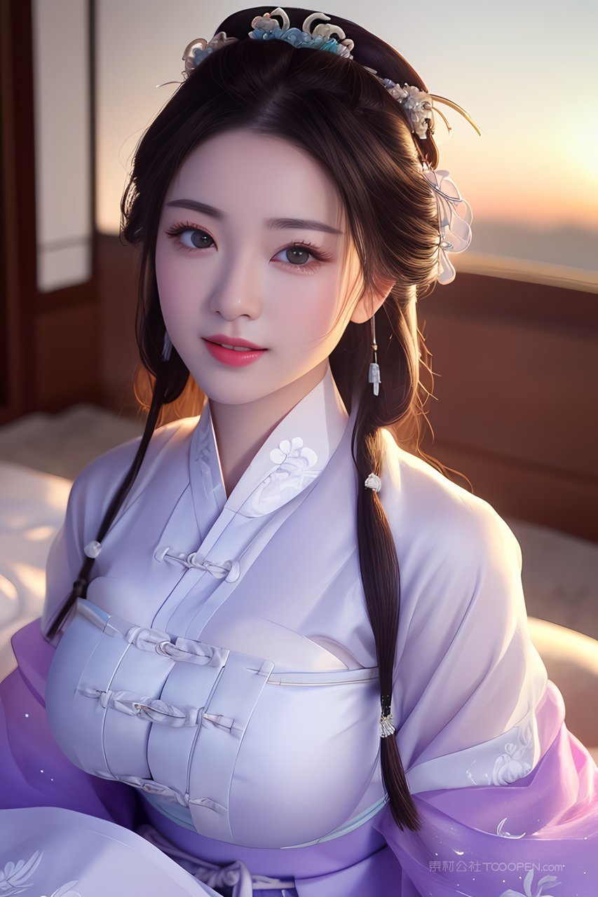 中国风服装ai性感美女居家照片