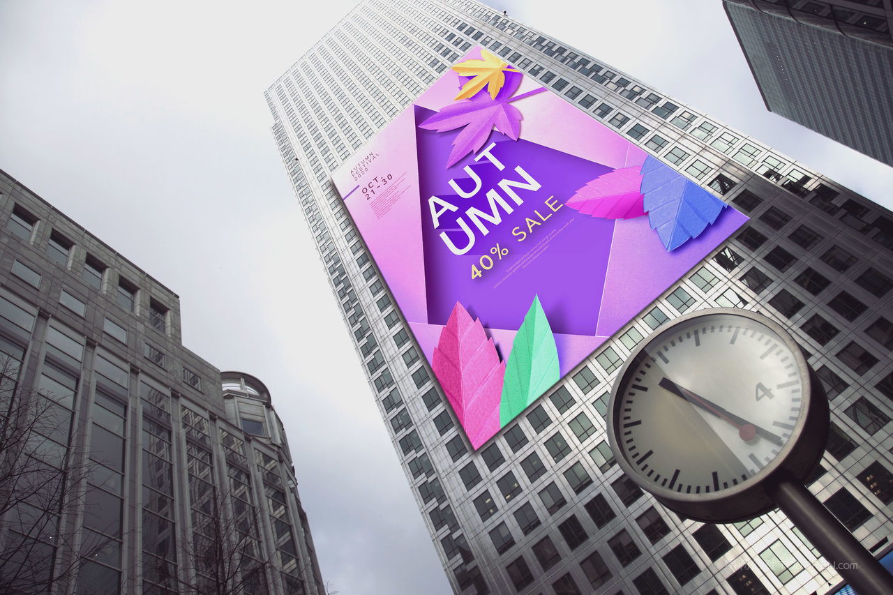 大型户外广告牌高层楼体广告样机 (1)