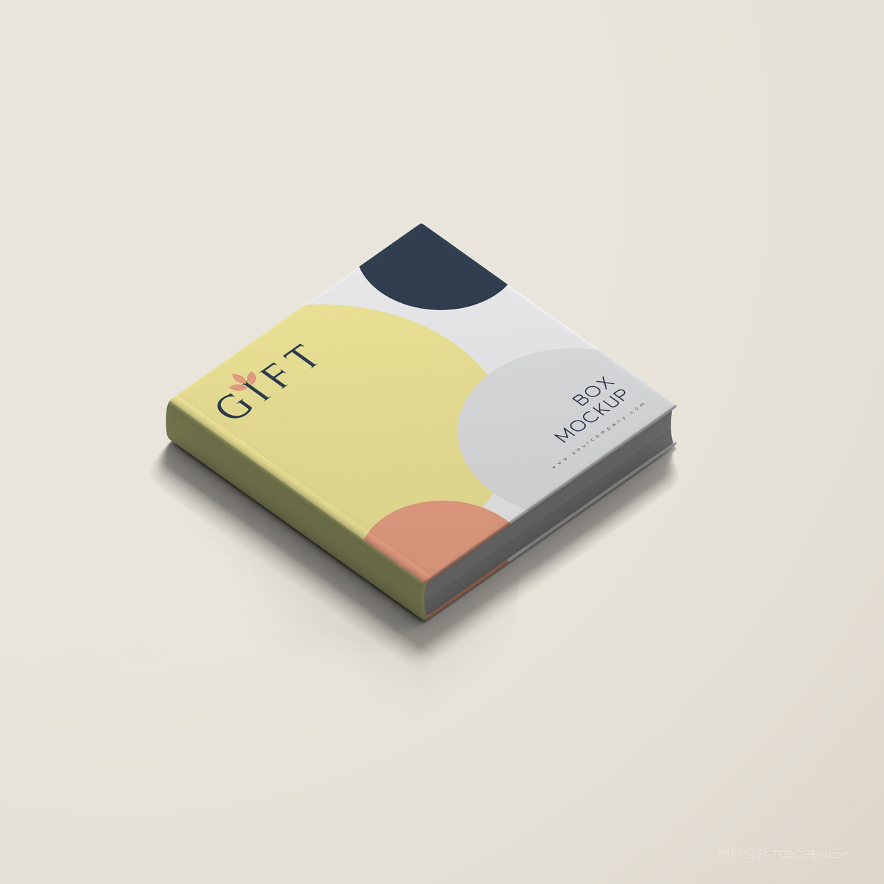 方形画册书本封面贴图样机