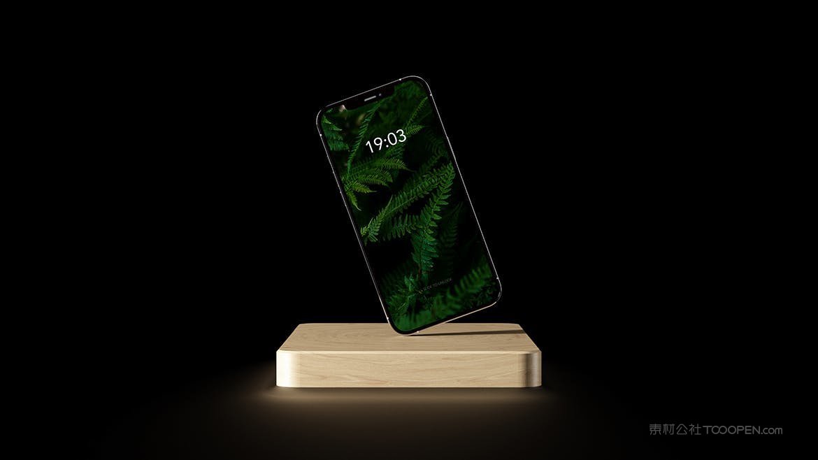暗黑背景手机屏幕样机