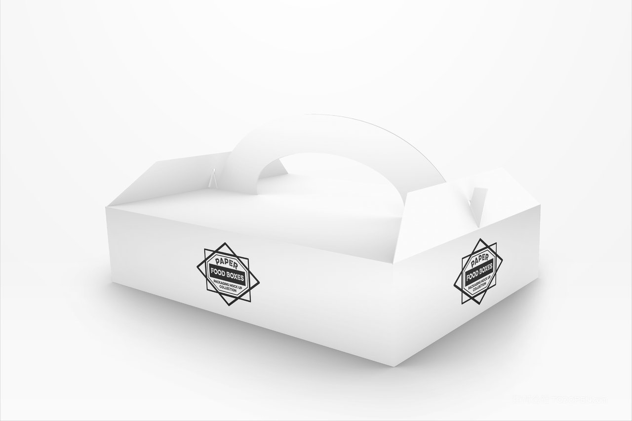 烘焙蛋糕面包店品牌食品纸质包装贴图样机 (10)