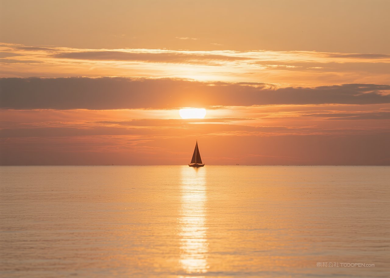 天空海边自然风景景观海滩海景大海