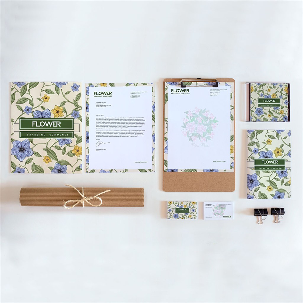 花店vi样机模板