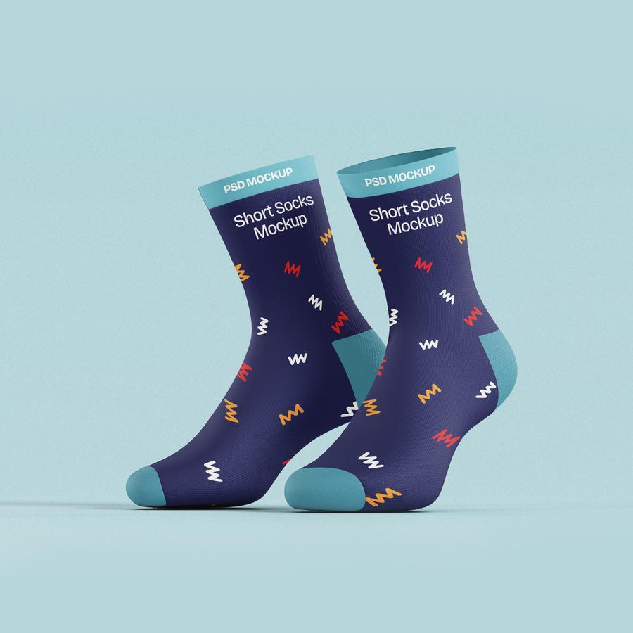 短袜图案设计样机