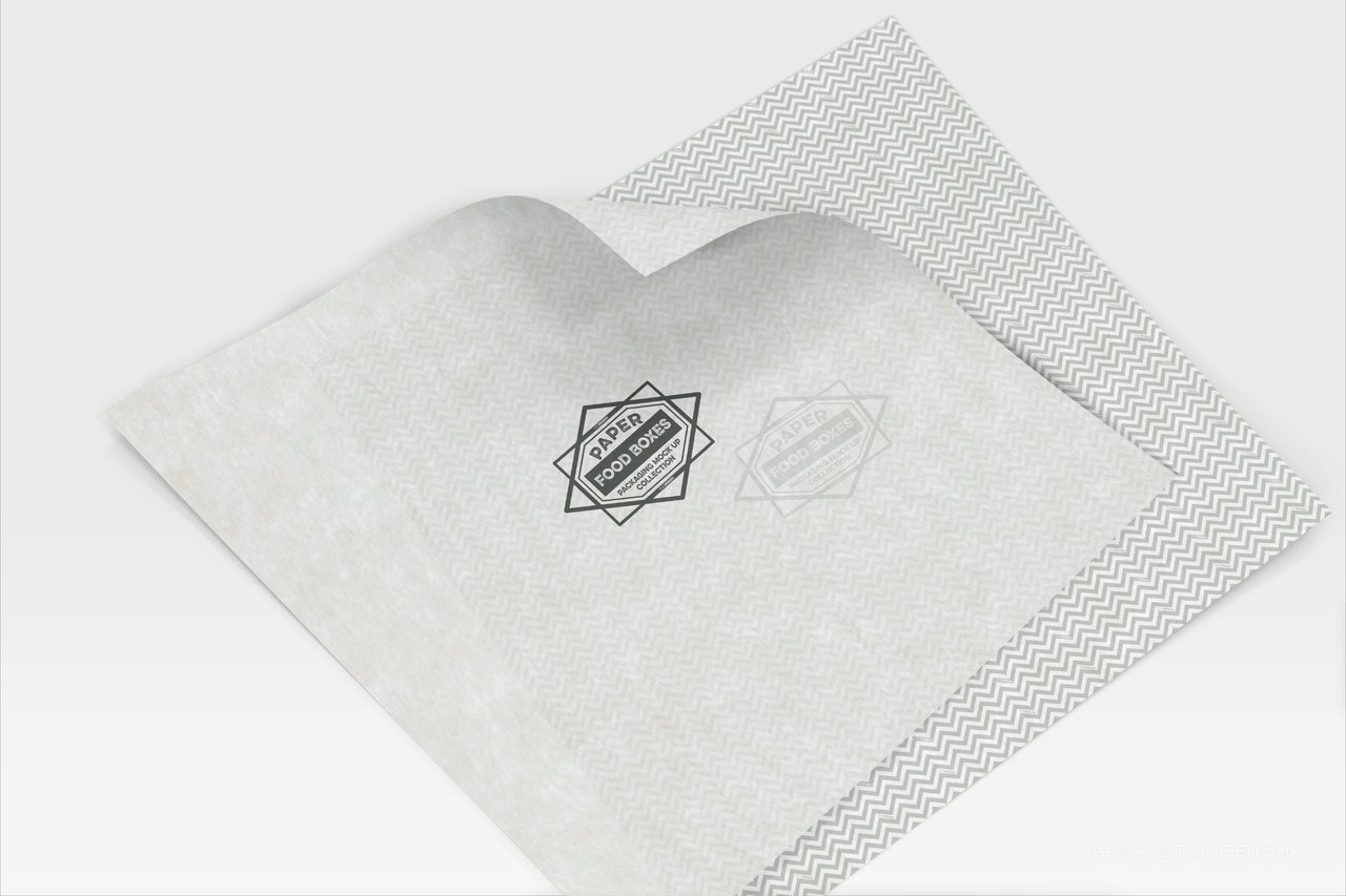 汉堡包包装纸品牌食品纸质包装贴图样机  (3)