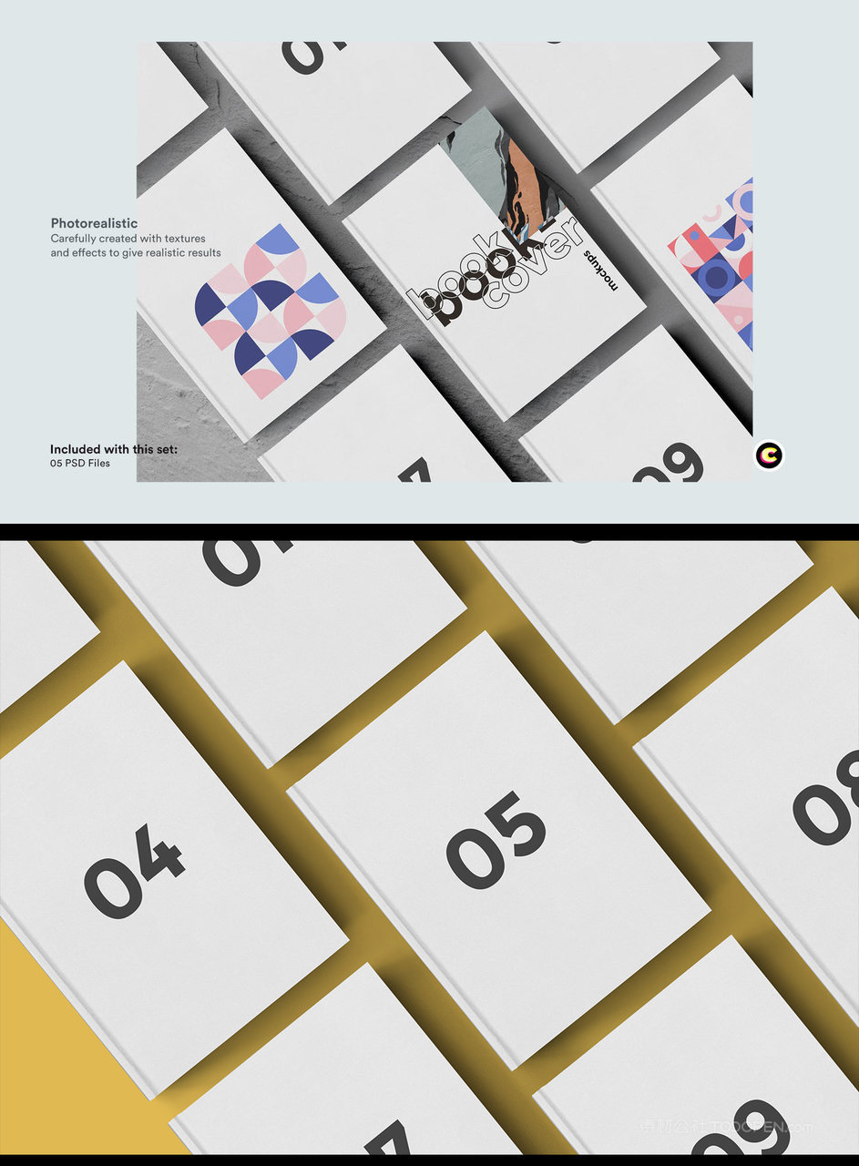 精装书空白封页照片样机 (3)