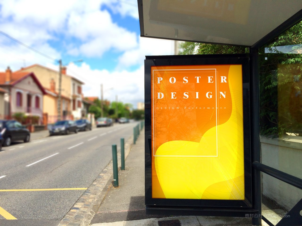 户外灯箱海报场景样机 (20)