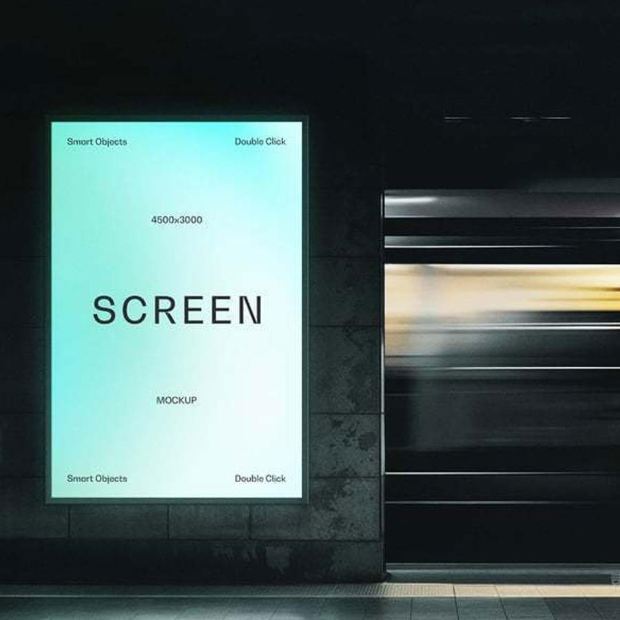 垂直地铁屏幕样机