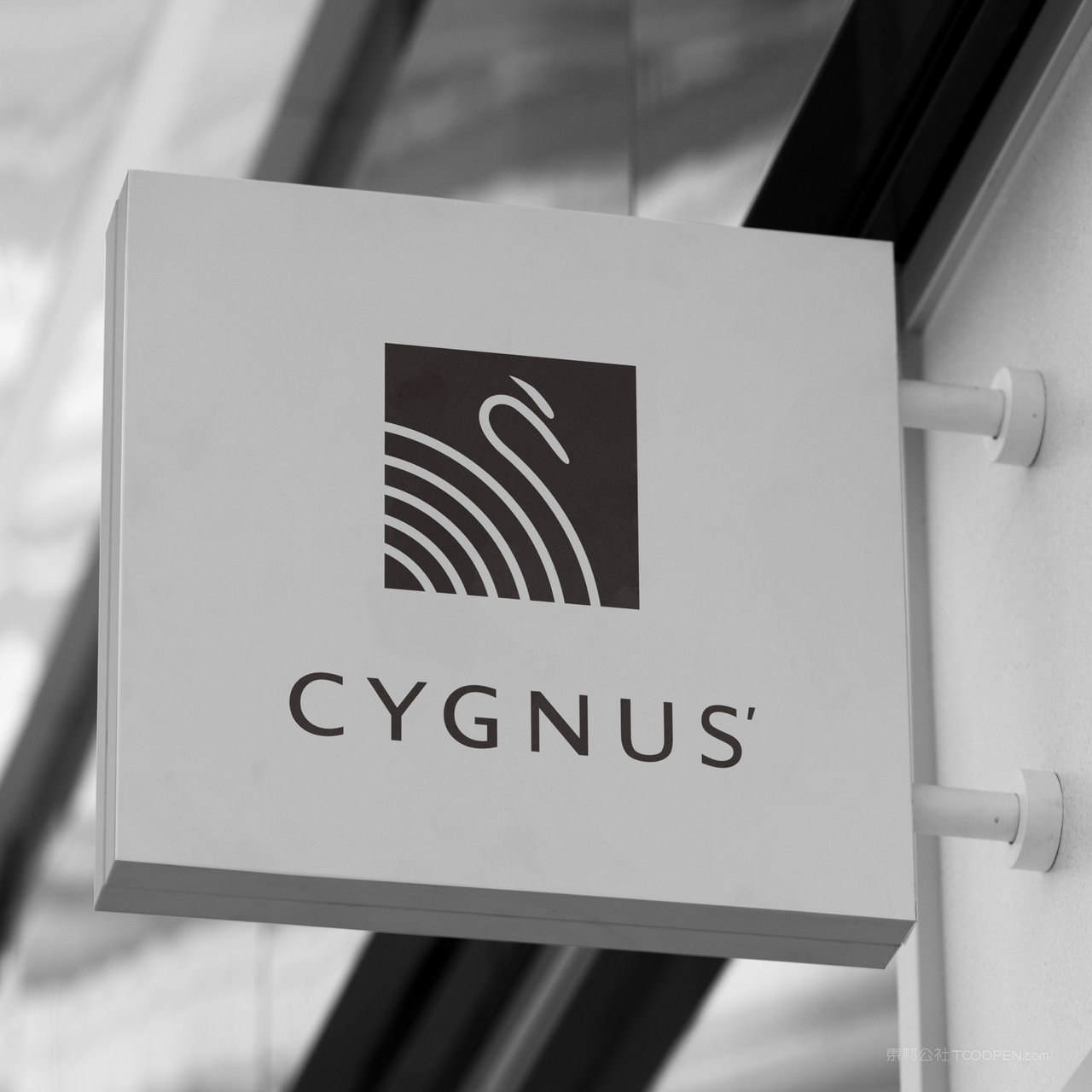 方形门头店招贴图样机