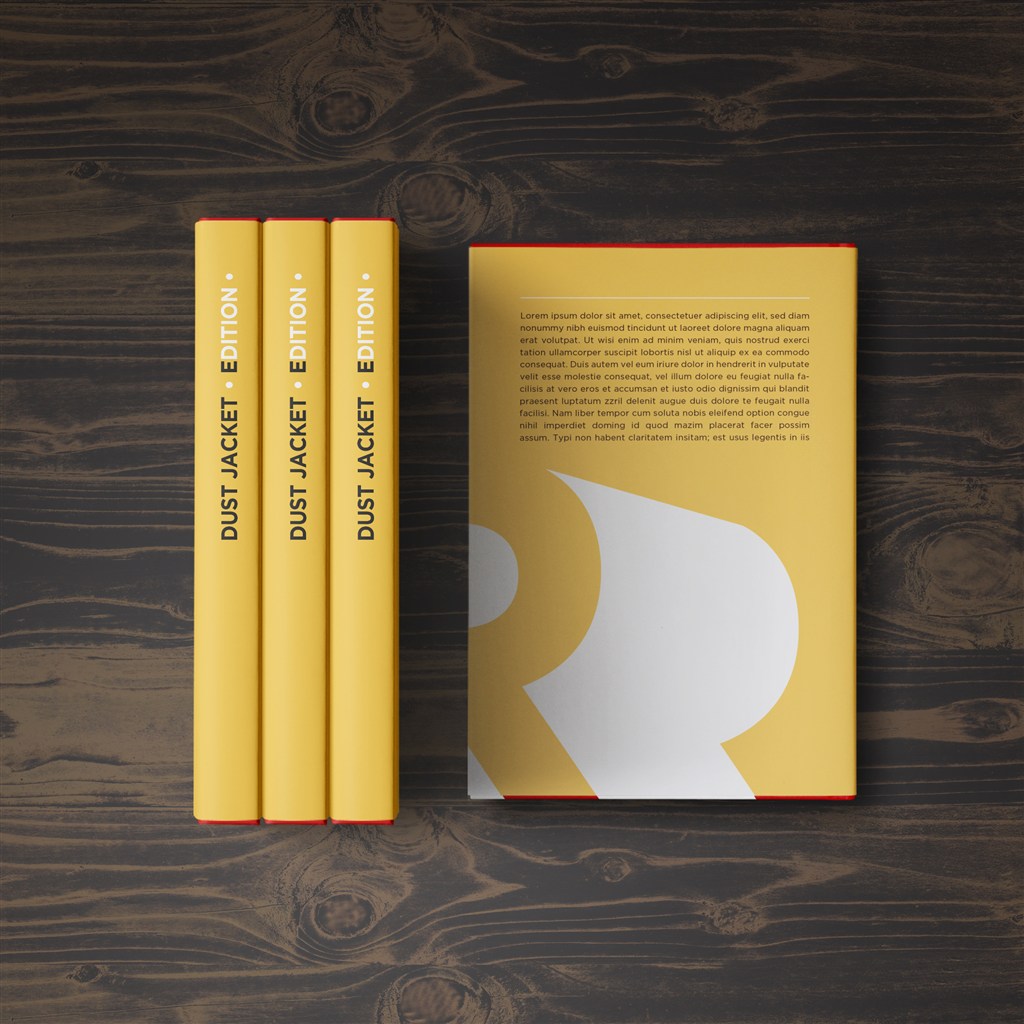 多本书本排列展示画册样机