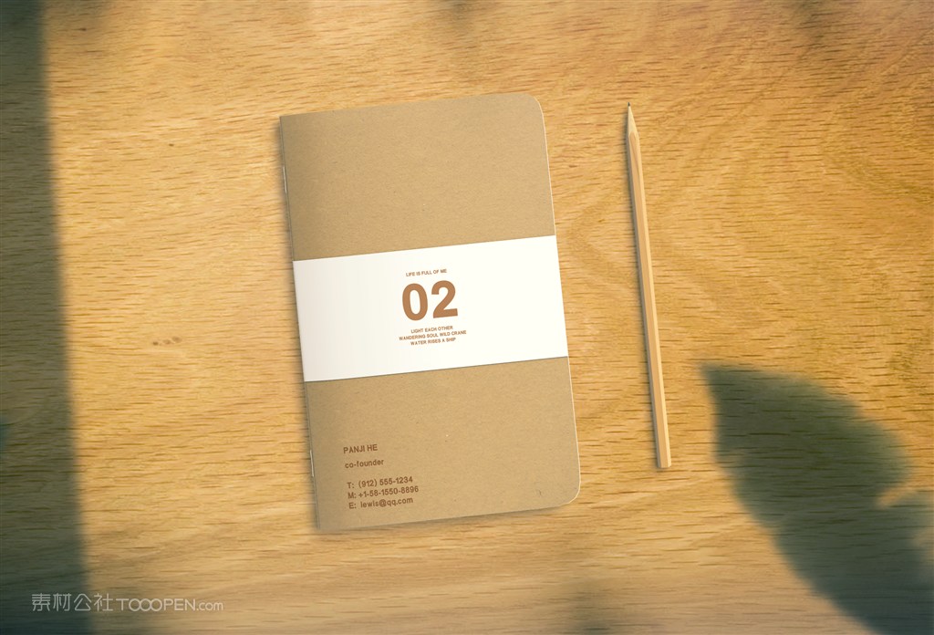 木质木纹餐桌笔记本菜单封面画册样机