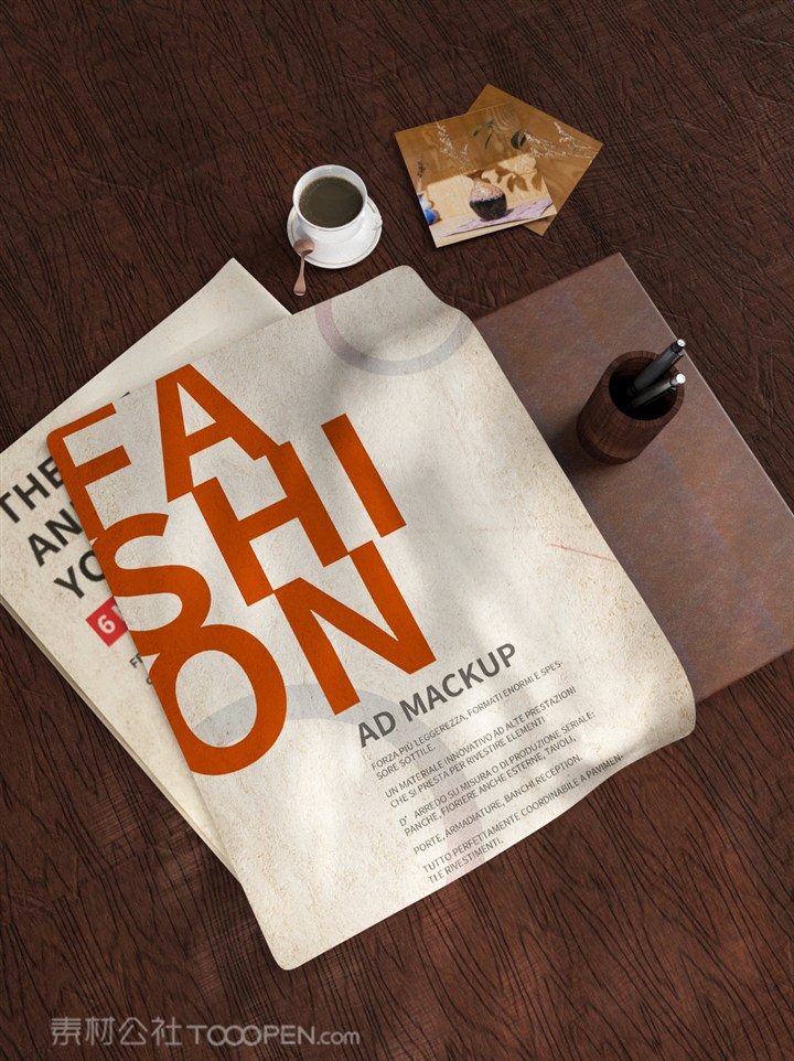 复古场景海报样机