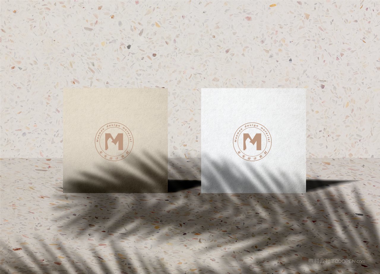 民宿酒店卡片logo展示vi提案样机