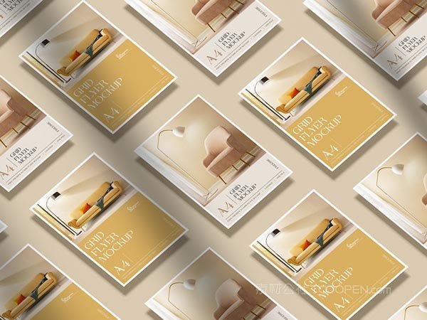 A4网格传单样机