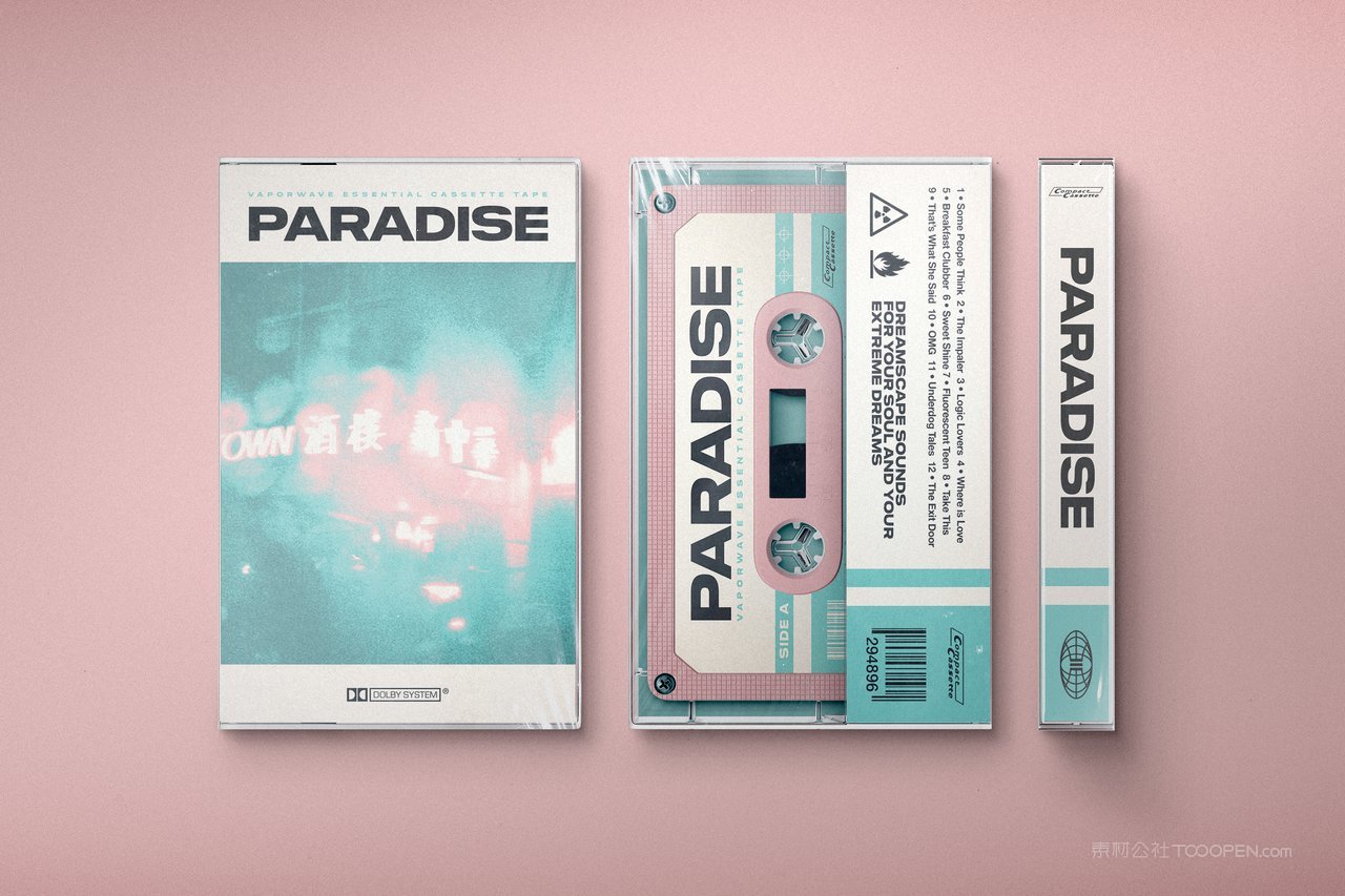 复古盒式音乐磁带包装样机 (1)