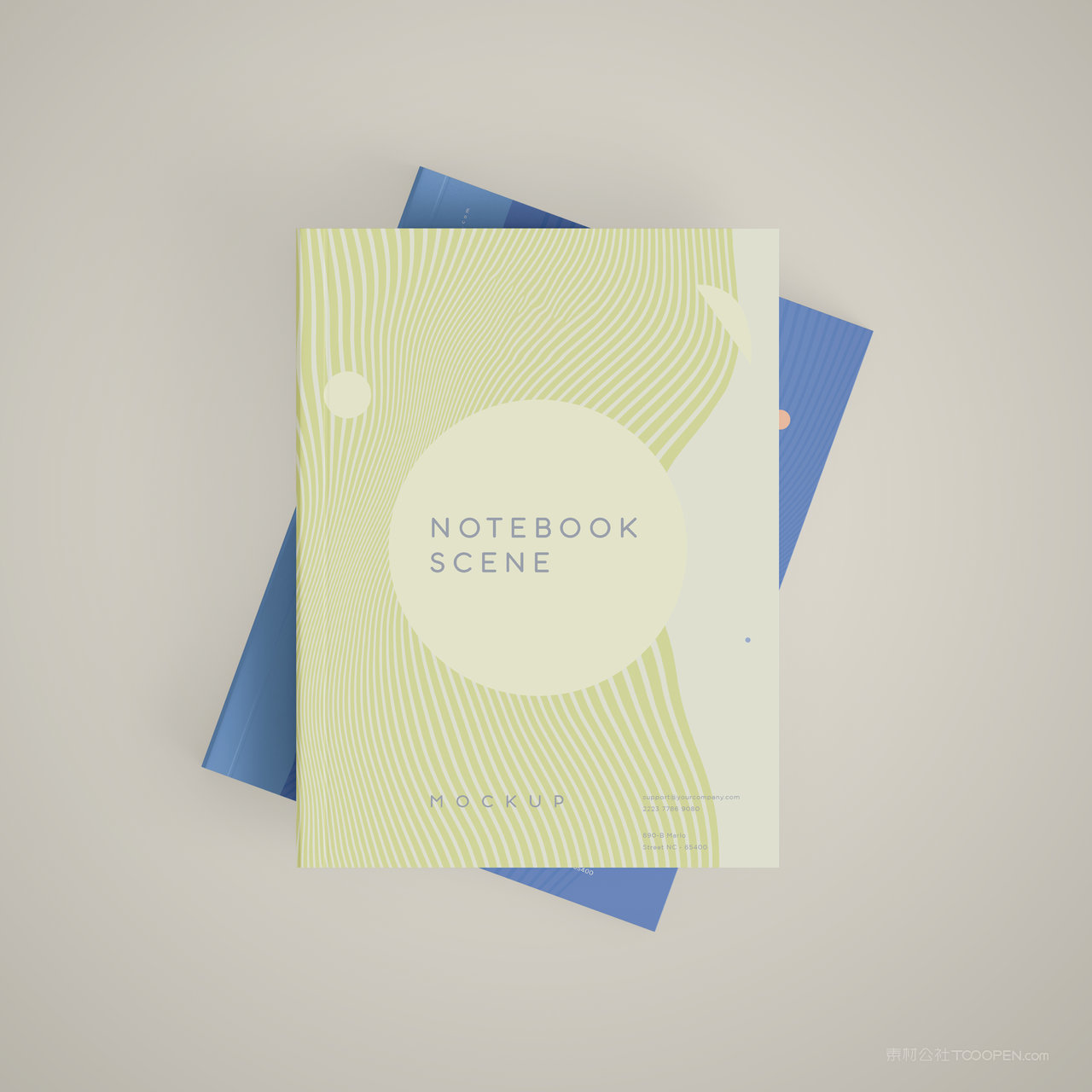 精美的书籍画册封面贴图样机