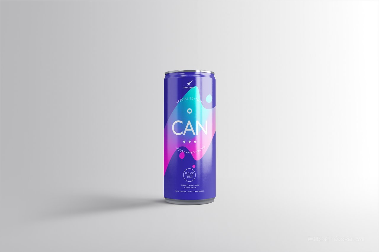 炫彩撞色易拉罐饮料包装样机 (1)