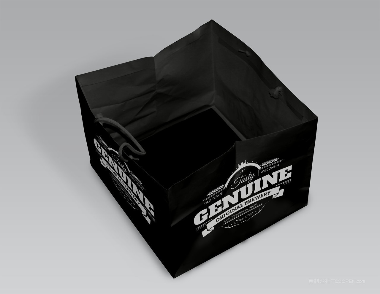 黑色手提袋企业vi形象展示样机  (4)