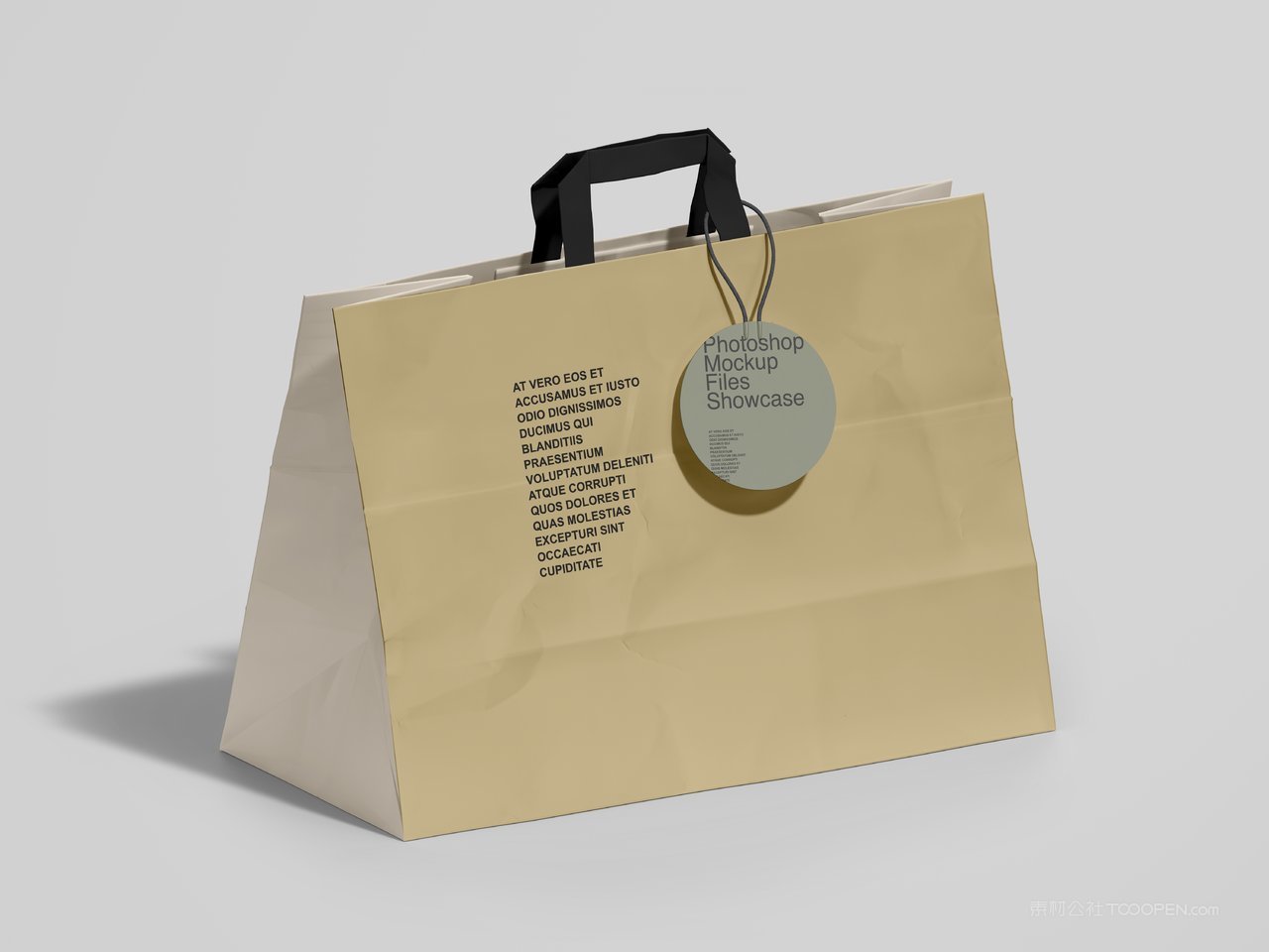 高级咖啡品牌包装飞机纸袋样机 (3)