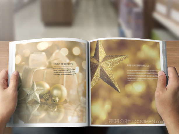 square brochure方形五星骑马钉杂志细节样机 (7)