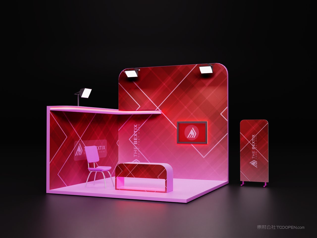 【2037期】3du立体展会展台设计样机 (6)