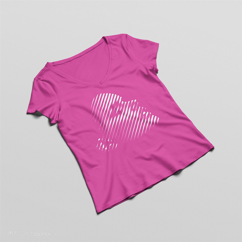 粉红色女装t桖样机