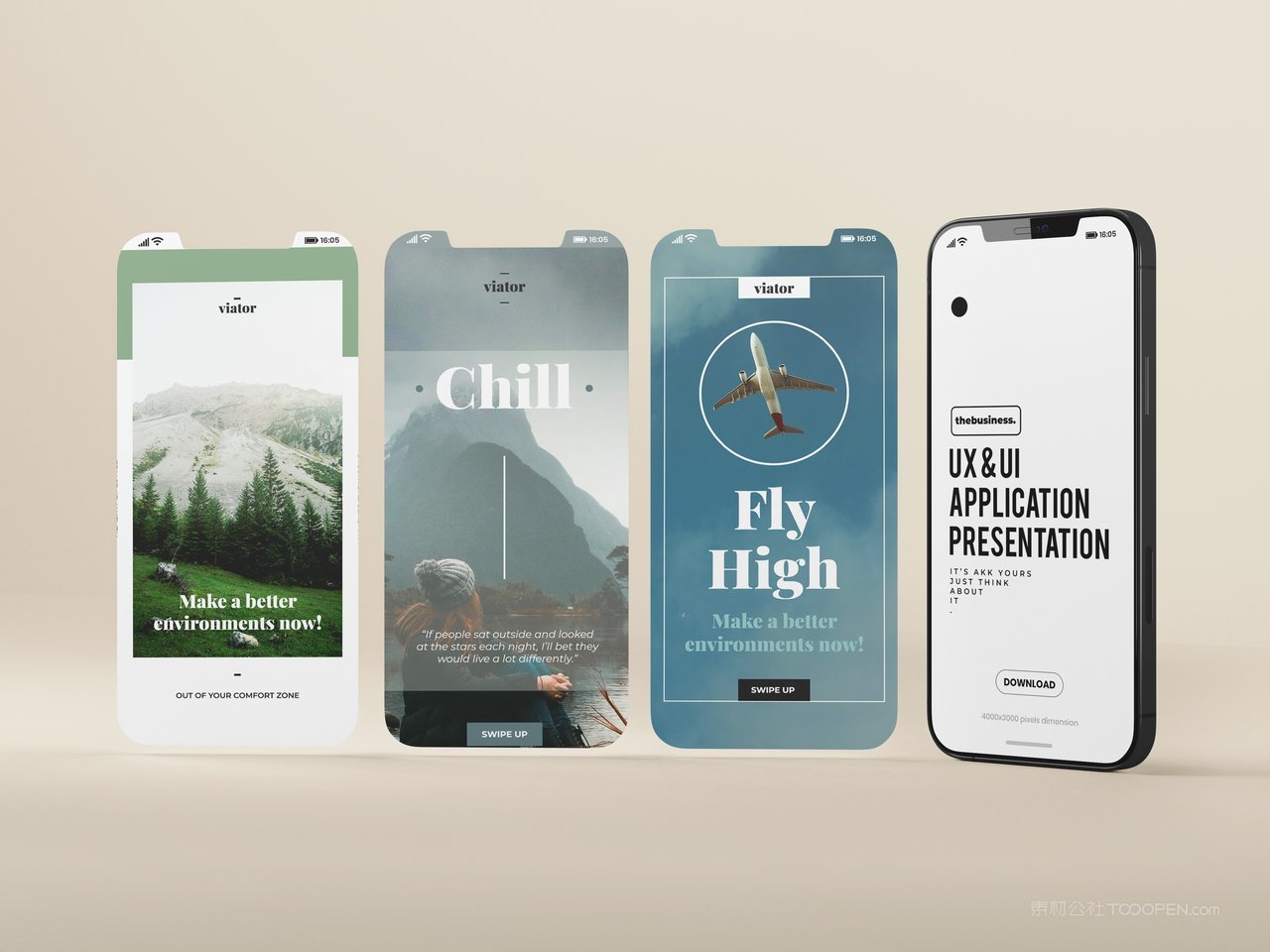 用户界面智能手机样机