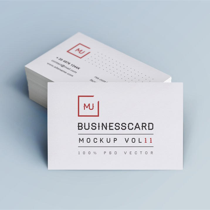 高档名片时尚样机模板