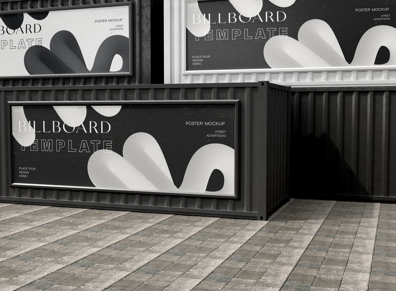 户外沿街海报宣传单样机 (3)