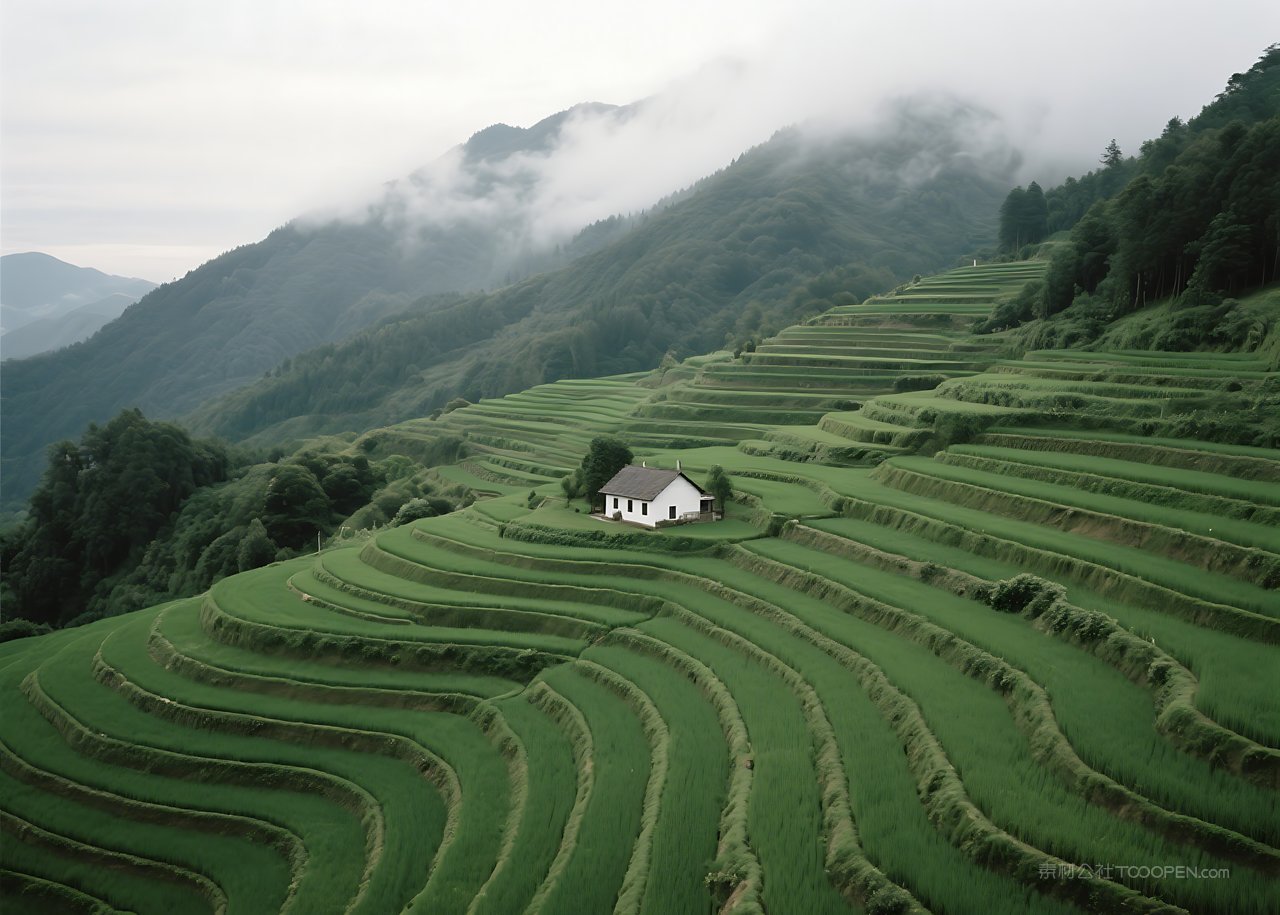 唯美山水天空景色自然风景山峰