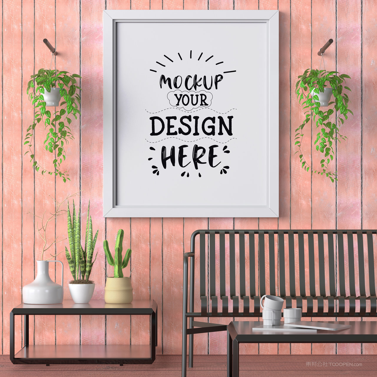 相框装饰画画框贴图样机