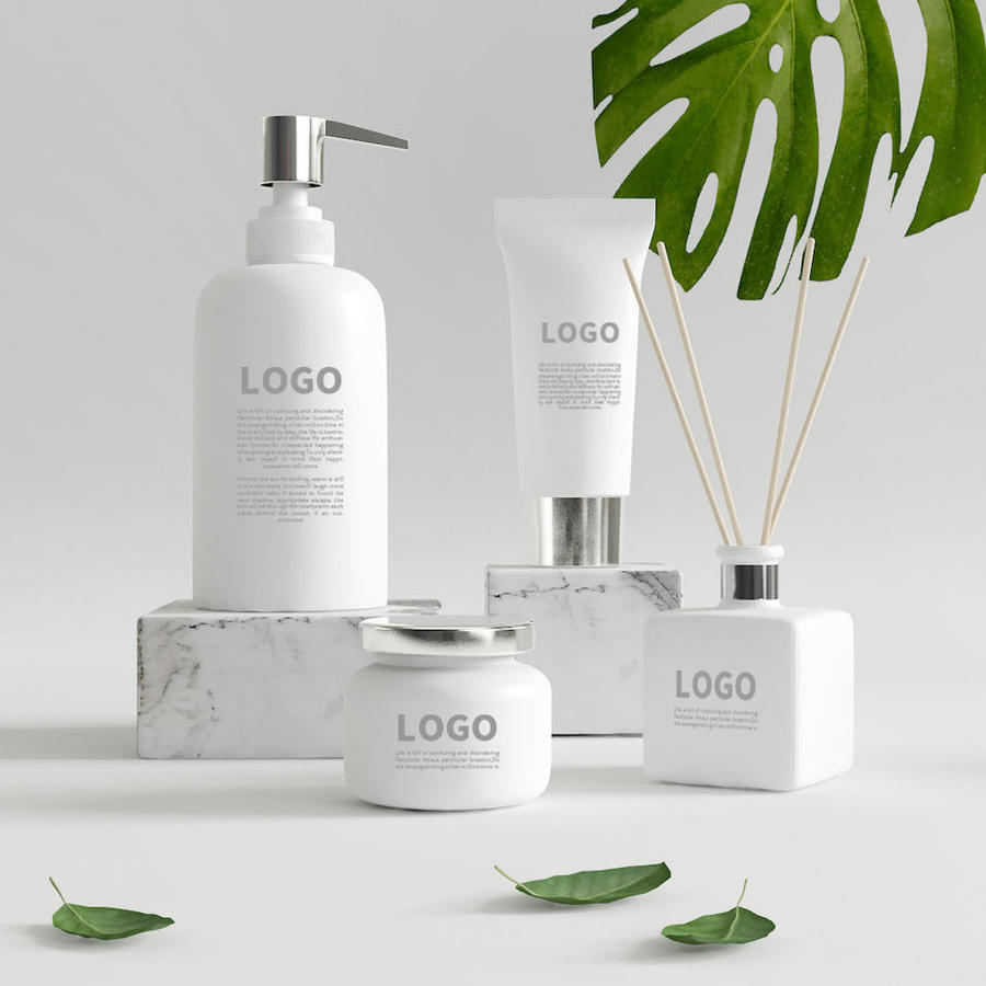 小清新化妆品护肤美妆场景vi样机