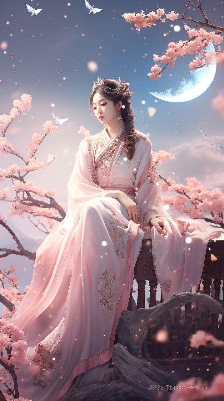 月下美女思佳人