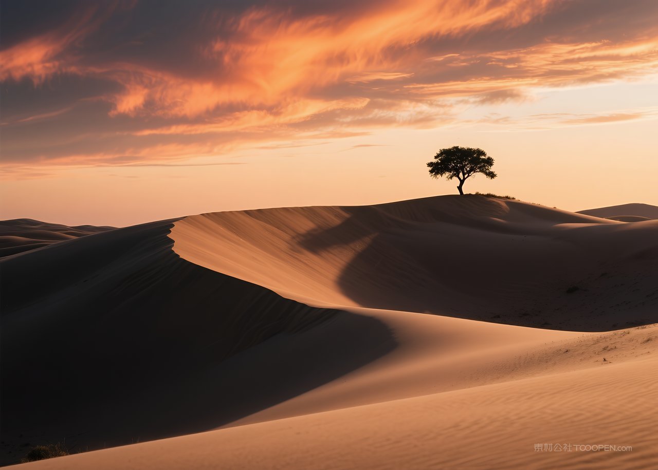 风景落日天空唯美云层日落自然云彩