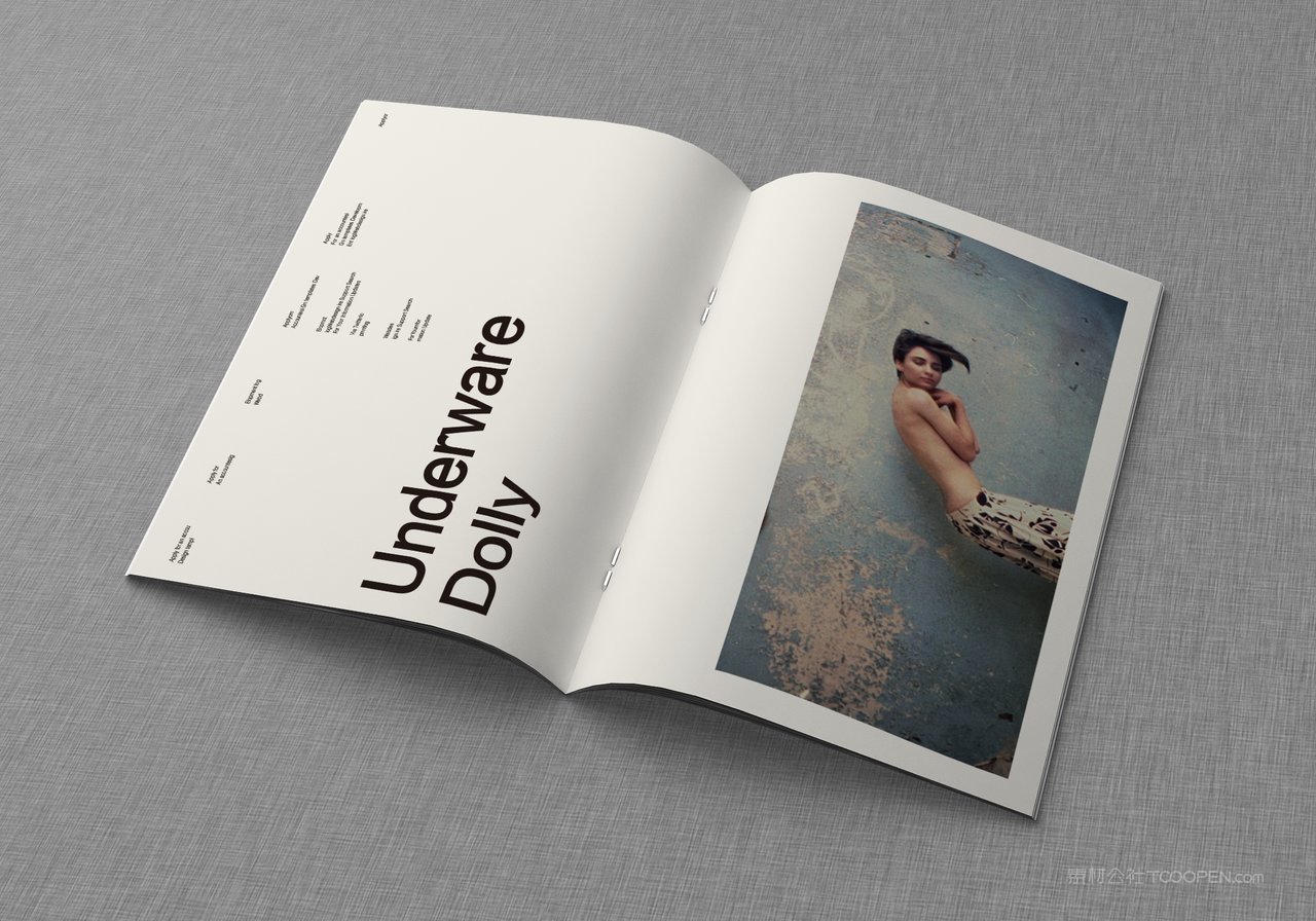 杂志画册样机模板内页