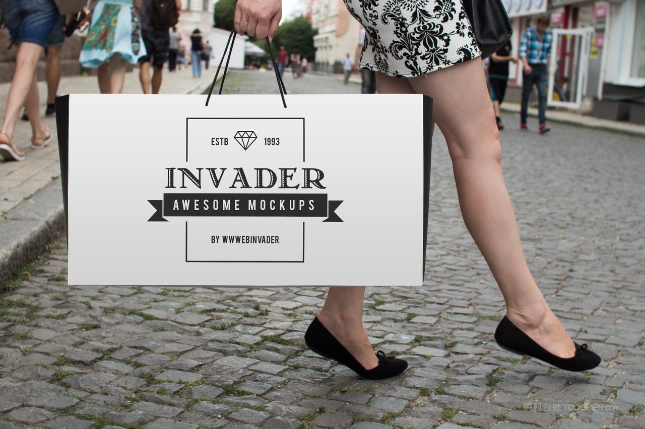 手提袋效果样机素材