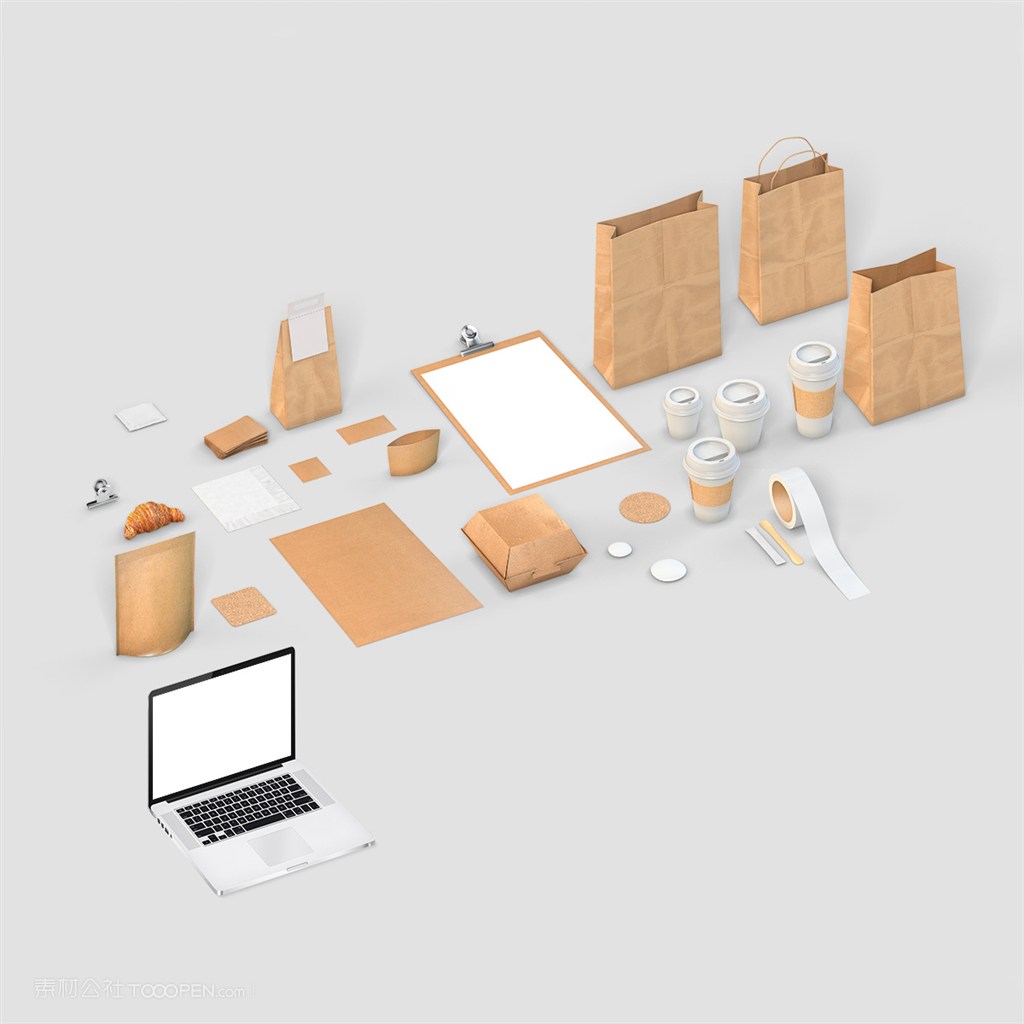 极简咖啡店vi样机模板贴图