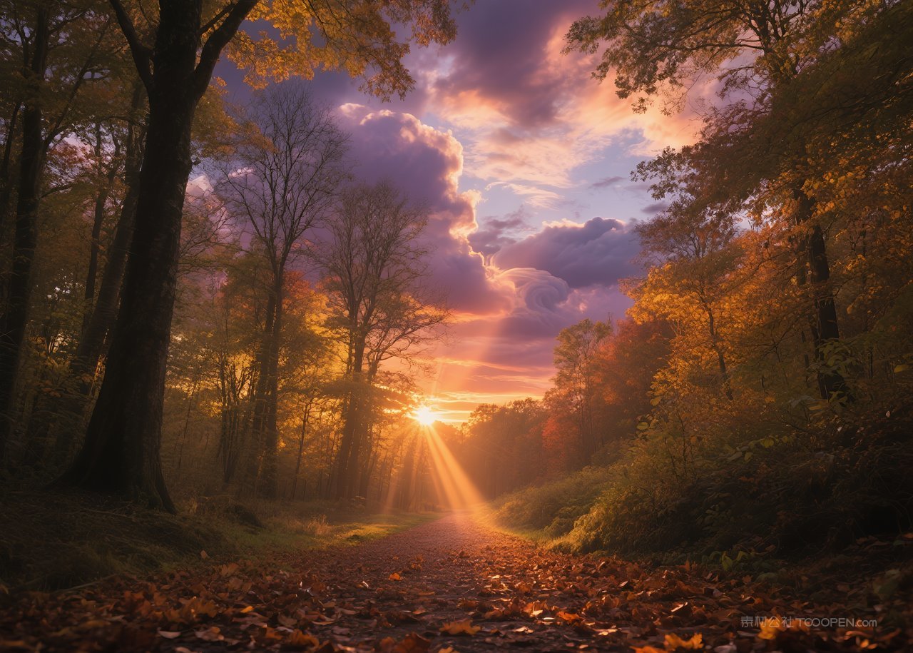 云彩自然风景云层落日天空唯美日落