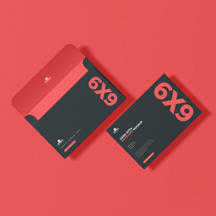 带信封卡片样机