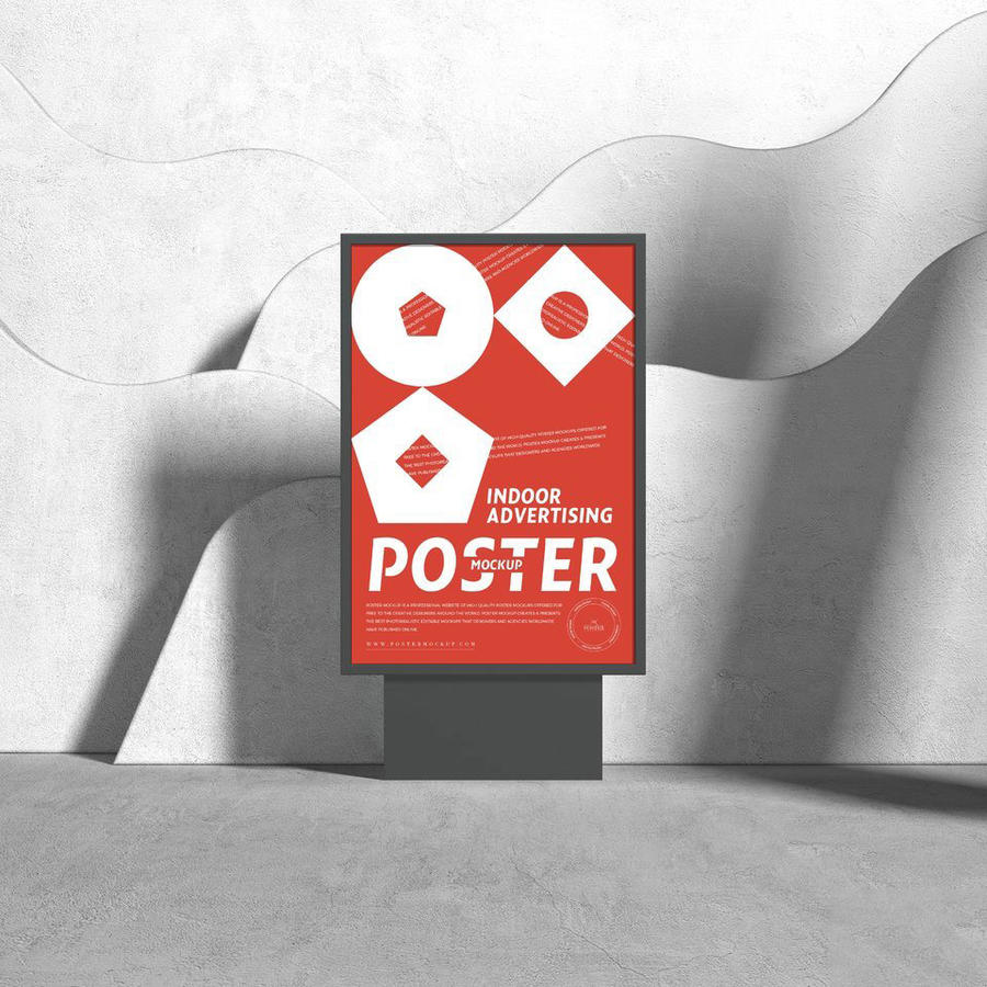 室内广告海报样机