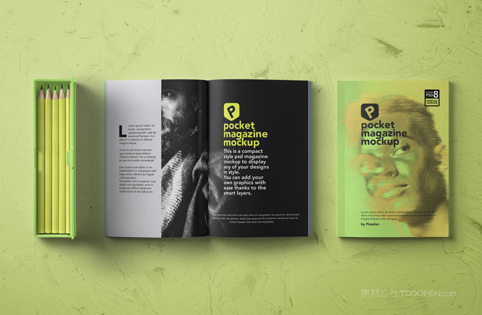 杂志展开样机